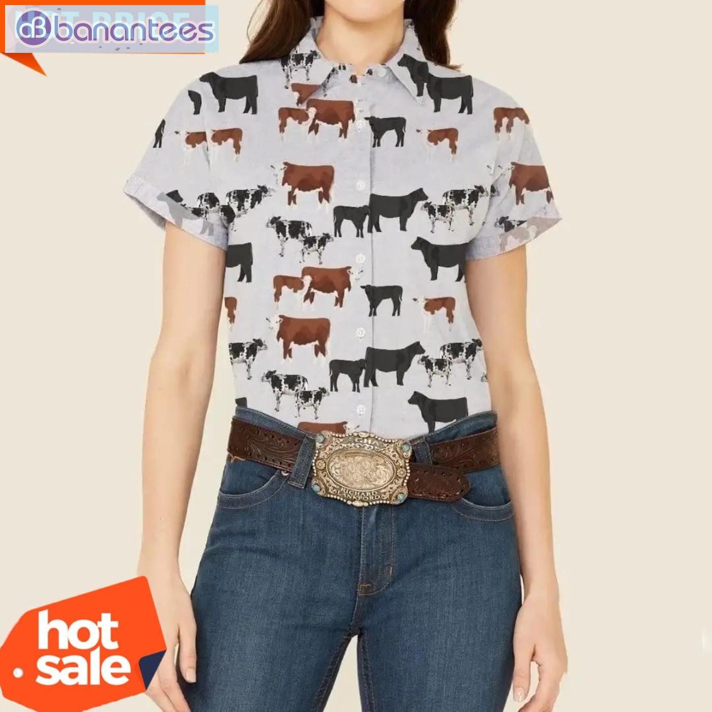 Cows Pattern Hawaiian Shirt Best Animal Lovers Hawaiian Shirt Product Photo 1