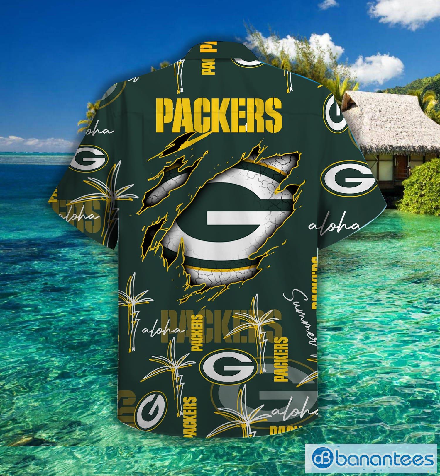 Green Bay Packers Custom Name NFL Hawaiian Shirt And Shorts Gift For Men  And Women Fans - Banantees