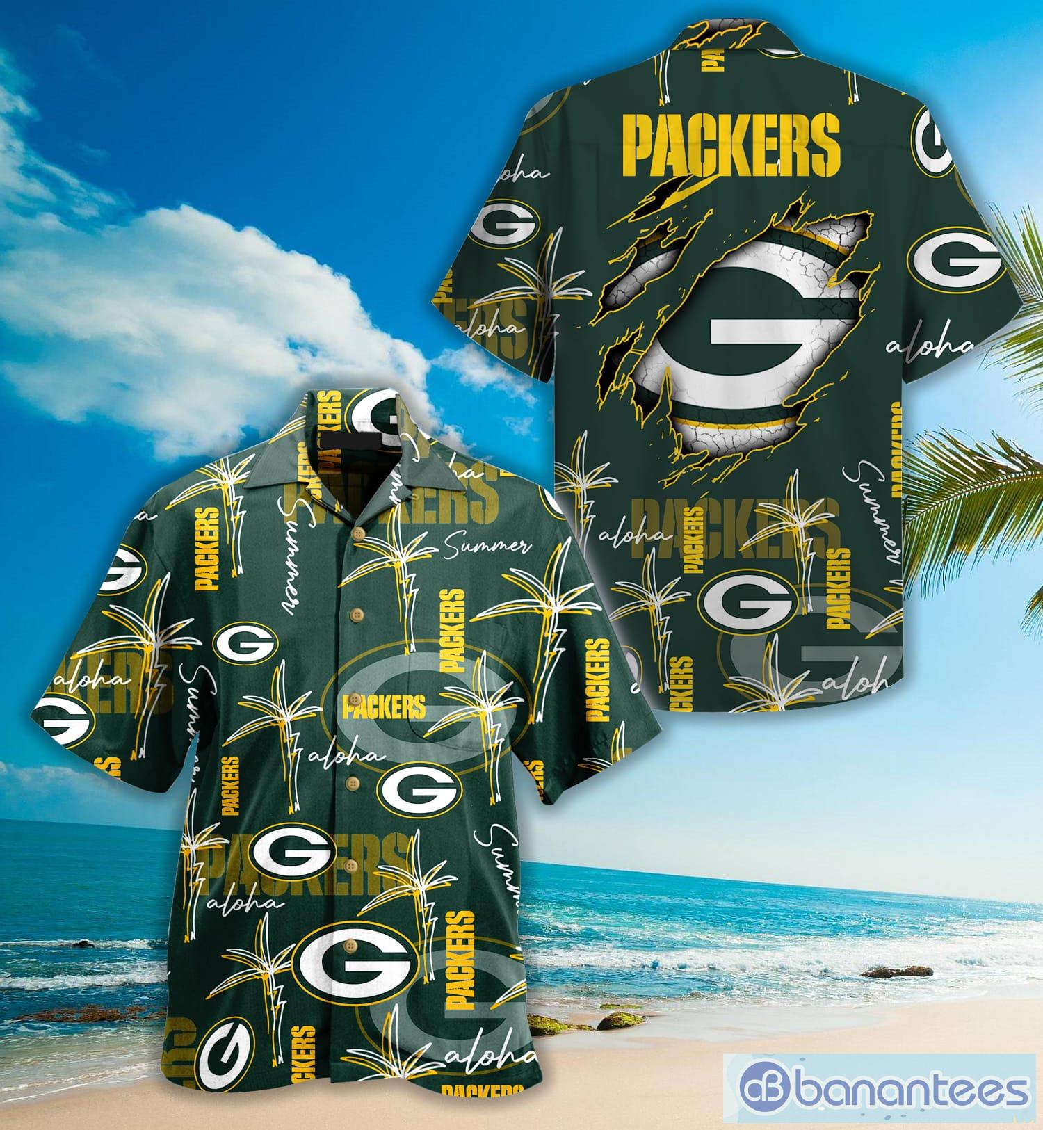 Green Bay Packers NFL Mens Flamingo Hawaiian Shirt - Banantees