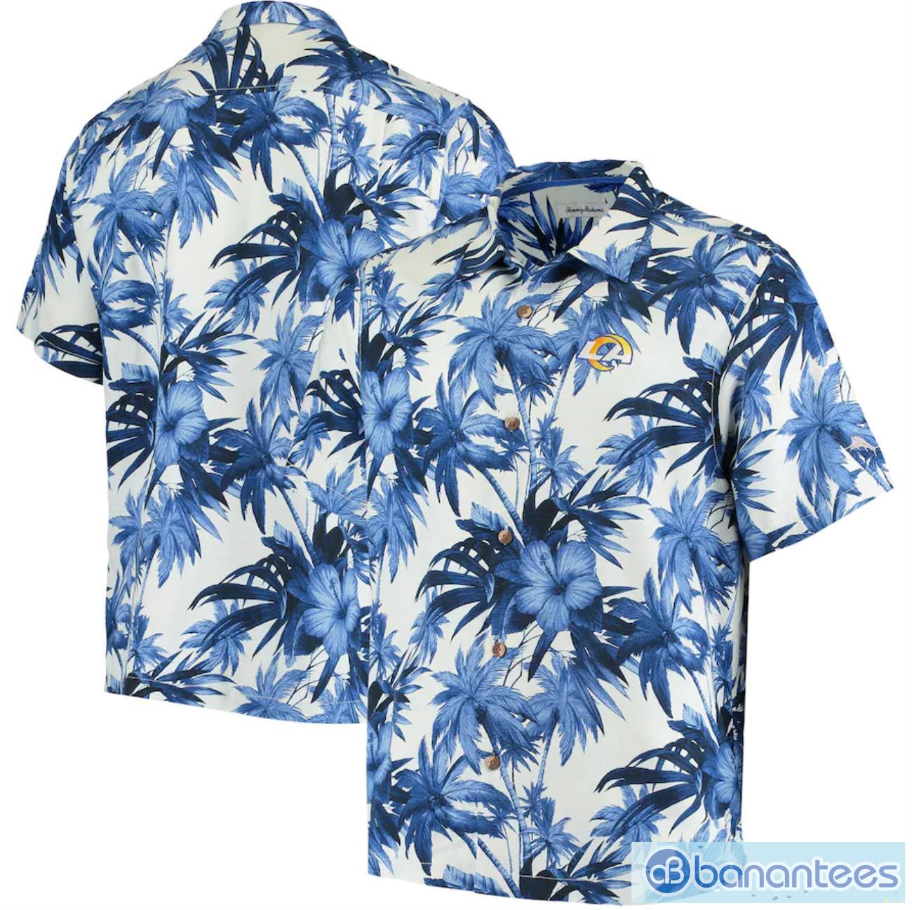 Men’s Tommy Bahama Royal Los Angeles Rams Hawaiian Shirt Product Photo 1