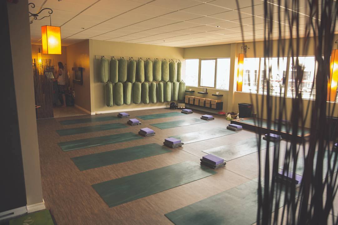 Prepared yoga room