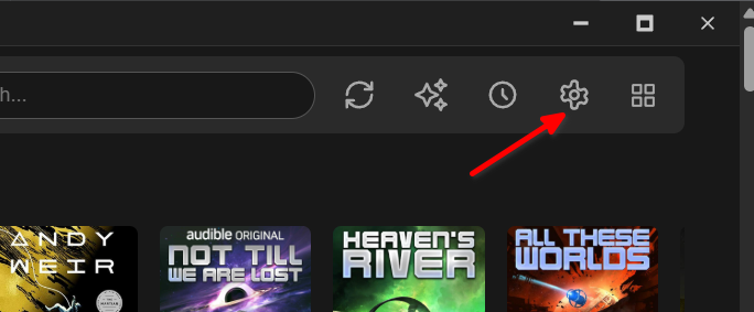 Desktop Settings Menu