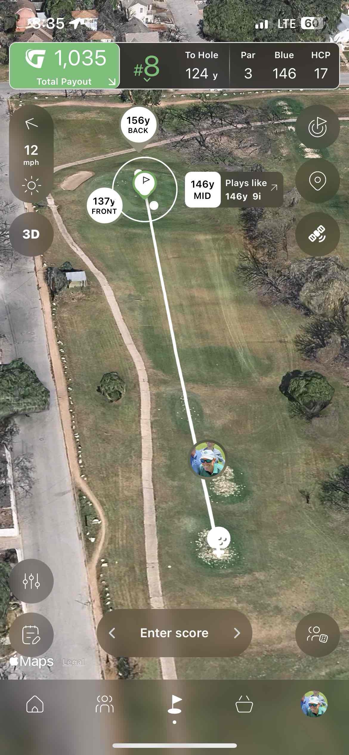 Golfer photo from a round at Hancock Golf Course in Austin, Texas