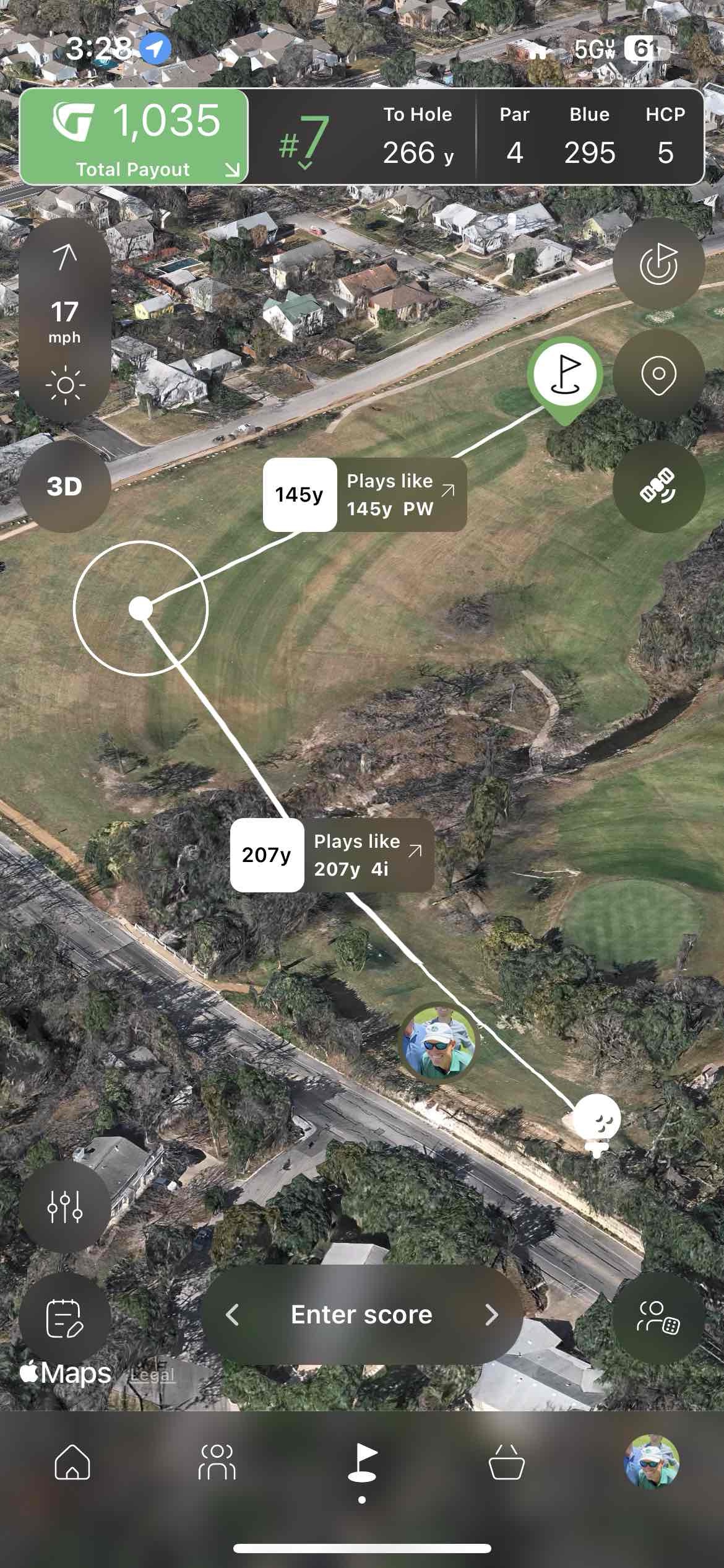 Golfer photo from a round at Hancock Golf Course in Austin, Texas
