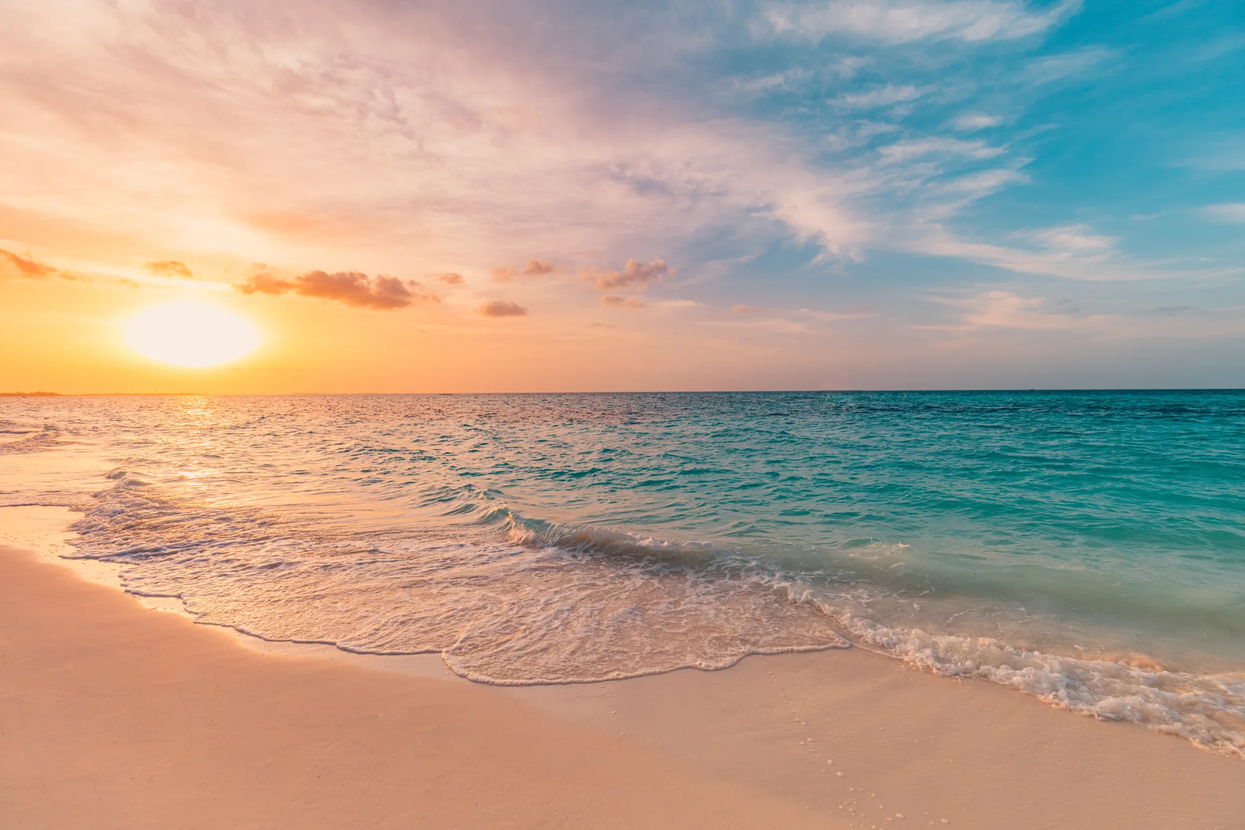 Atardecer en la costa de Yucatán