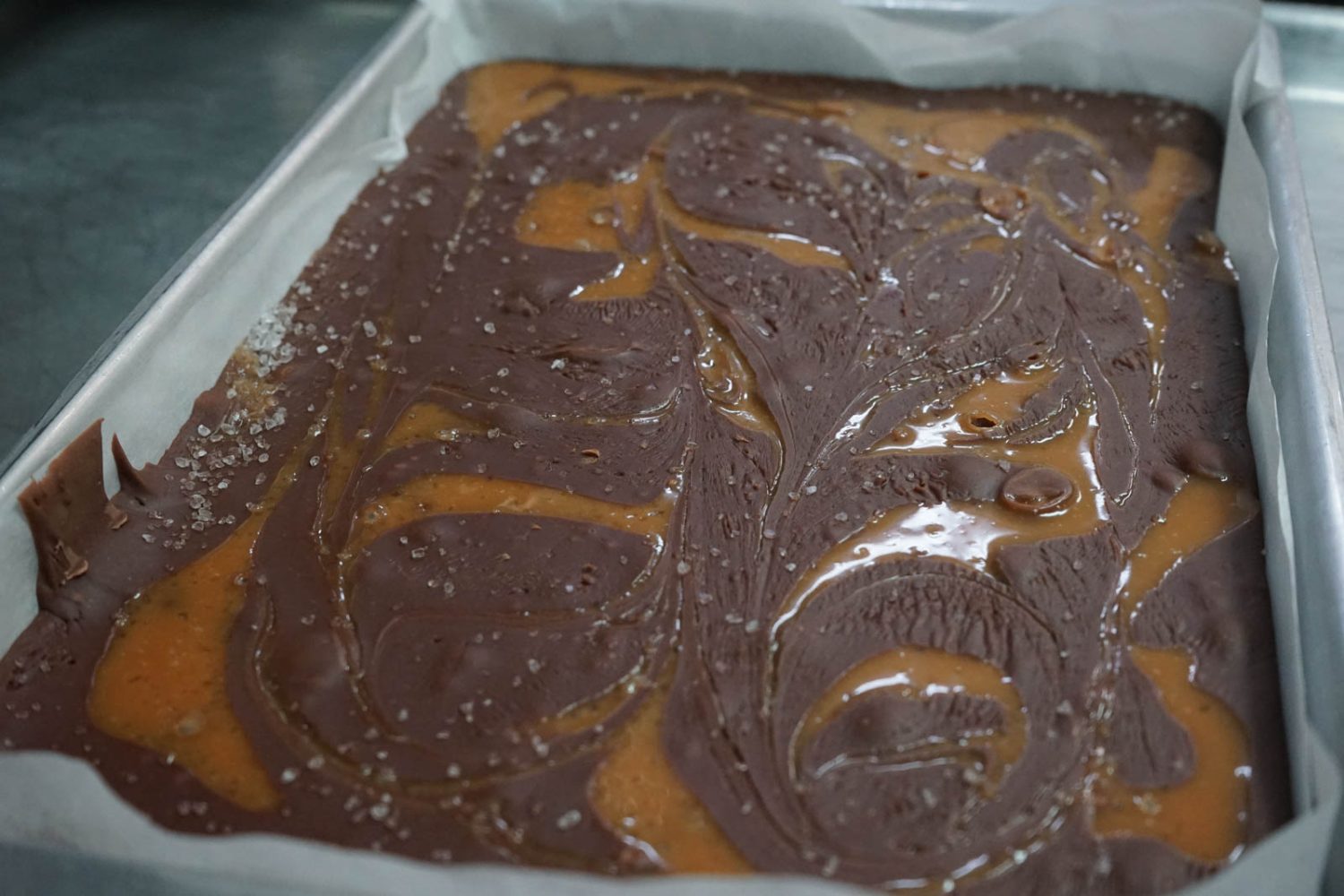 Chocolate Sea Salt Caramel Fudge