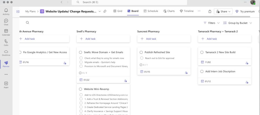 Website Update / Change Requests