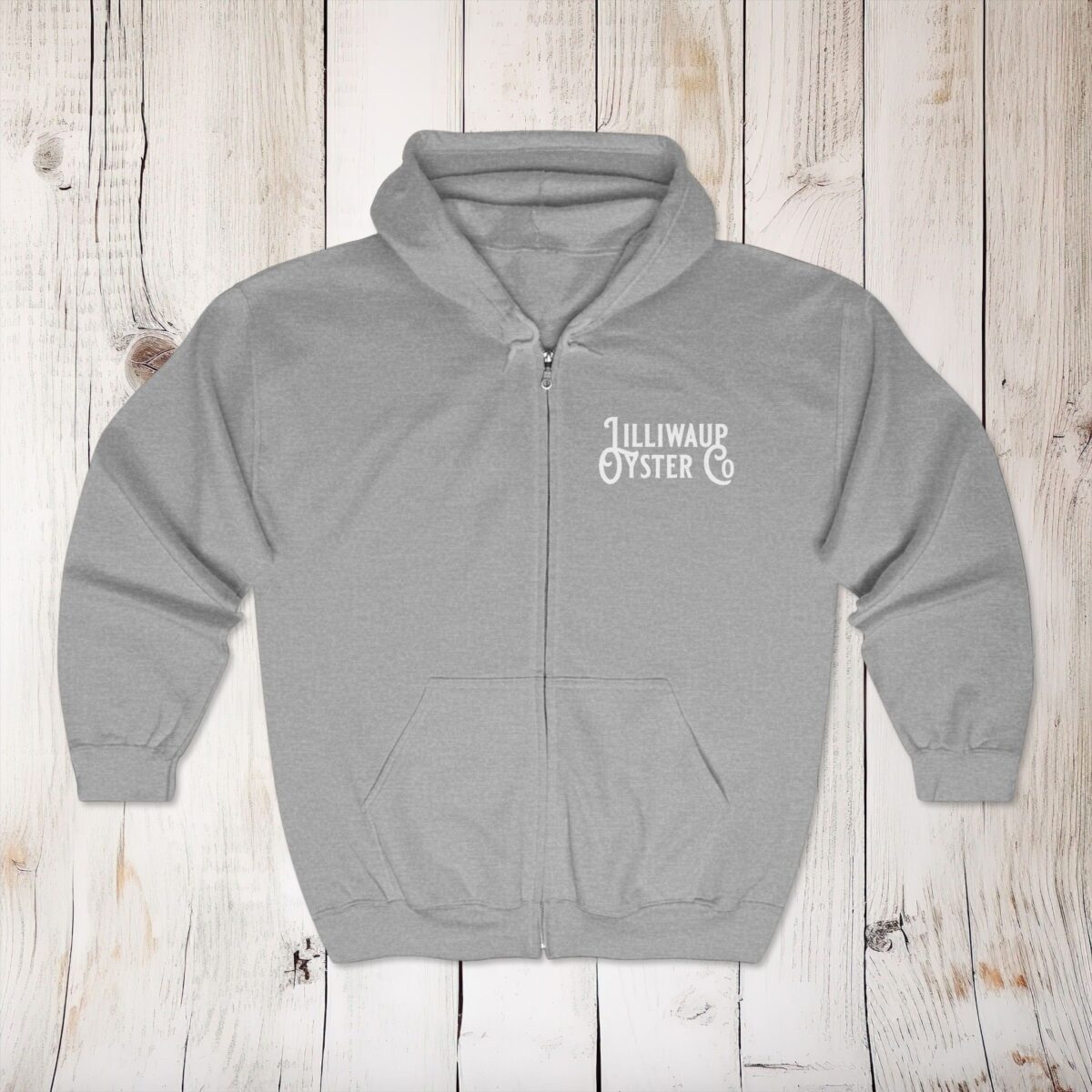 Lilliwaup Oysters Full Zip Hooded Sweatshirt