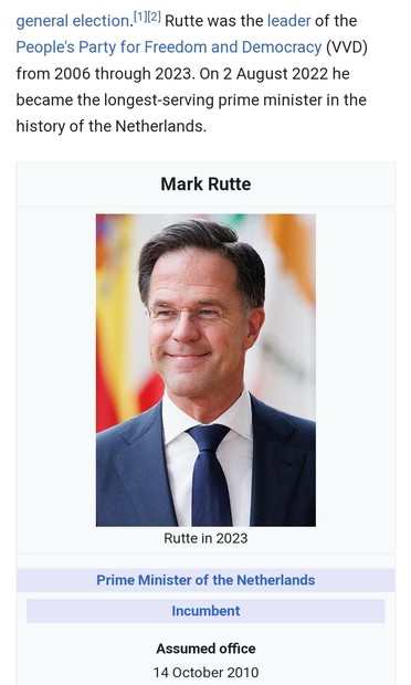 Part of the Wikipedia page https://en.m.wikipedia.org/wiki/Mark_Rutte