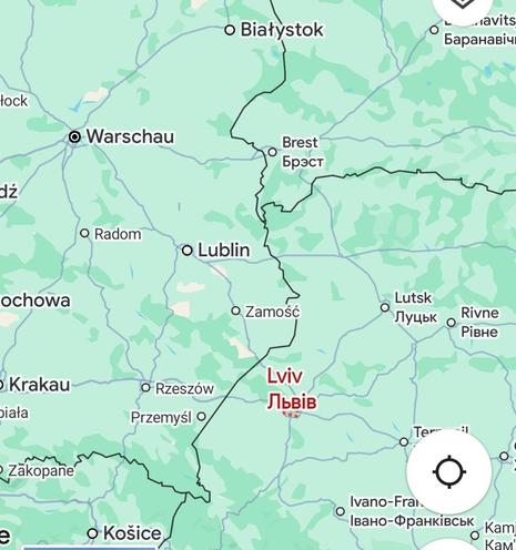 Google map showing where on Poland this happened