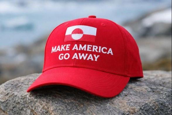Maga cap with text Make America Go Away
