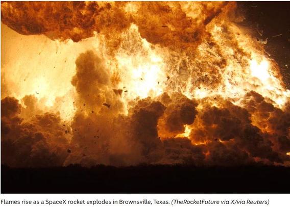 Fireball as Spacex rocket explodes on launch attempt, less than a year ago