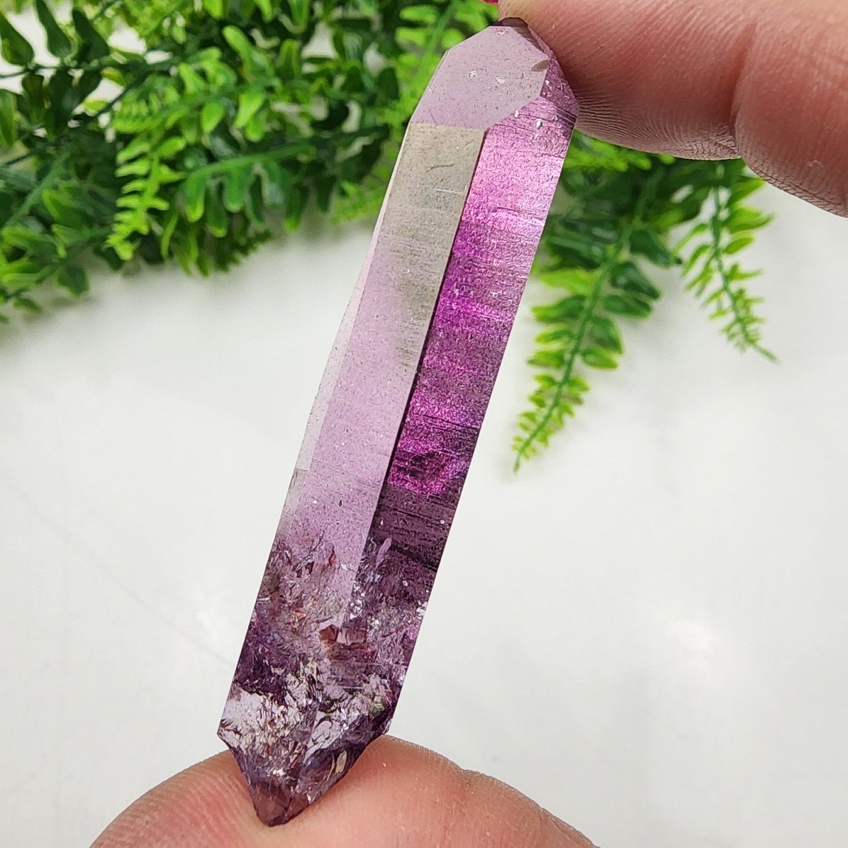 Amethyst Aura Quartz | Arkansas | SiO2 | Aura Quartz Specimen - Virgo Gems