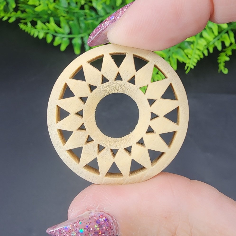 Balsa Wood Sphere Stand ~1-1/2" | Madagascar | Laser Cut Wooden Stand