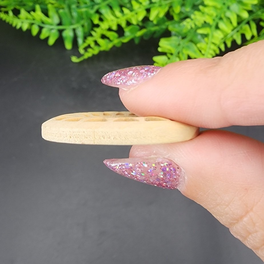 Balsa Wood Sphere Stand ~1-1/2" | Madagascar | Laser Cut Wooden Stand - Image 2