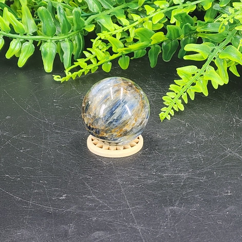 Balsa Wood Sphere Stand ~1-1/2" | Madagascar | Laser Cut Wooden Stand - Image 3