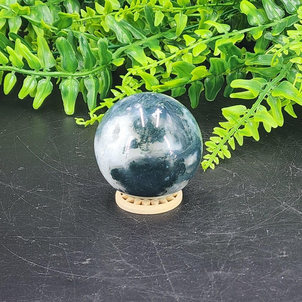 Balsa Wood Sphere Stand ~1-1/2" | Madagascar | Laser Cut Wooden Stand - Image 5