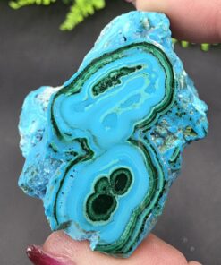 Alternative view of Chrysocolla & Malachite | DR Congo | Cu2(CO3)(OH)2 | (Cu,Al)2H2Si2O5(OH)4•n(H2O) | Polished Chrysocolla & Malachite