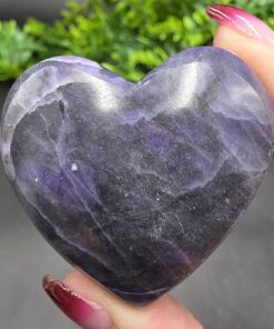 Alternative view of Purple Opal Heart | Mexico | SiO2 · nH2O | Polished Opal