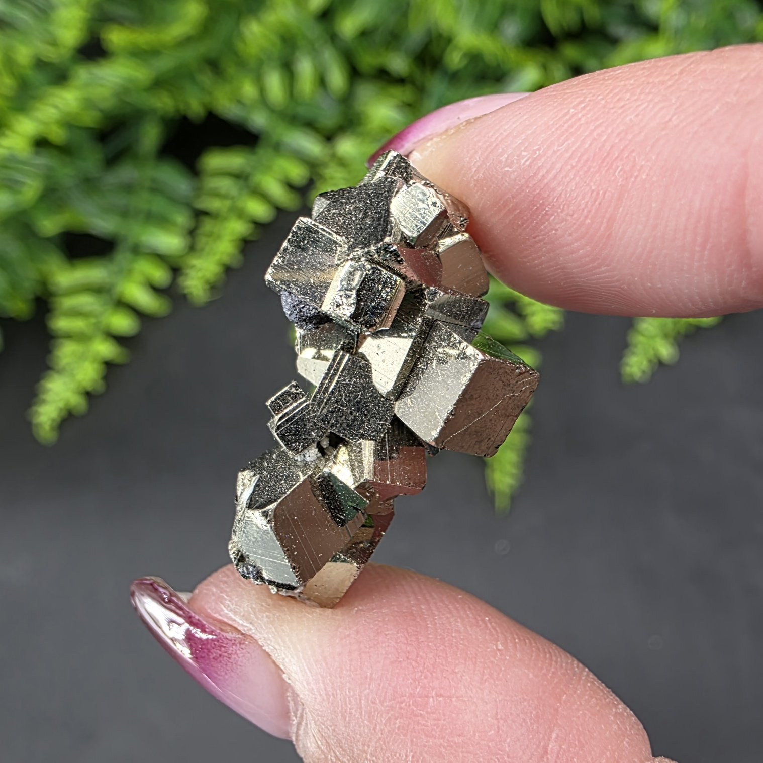 Iridescent Pyrite with Quartz | Indonesia | CaF2 | Iridescent Pyrite Specimen - Image 2