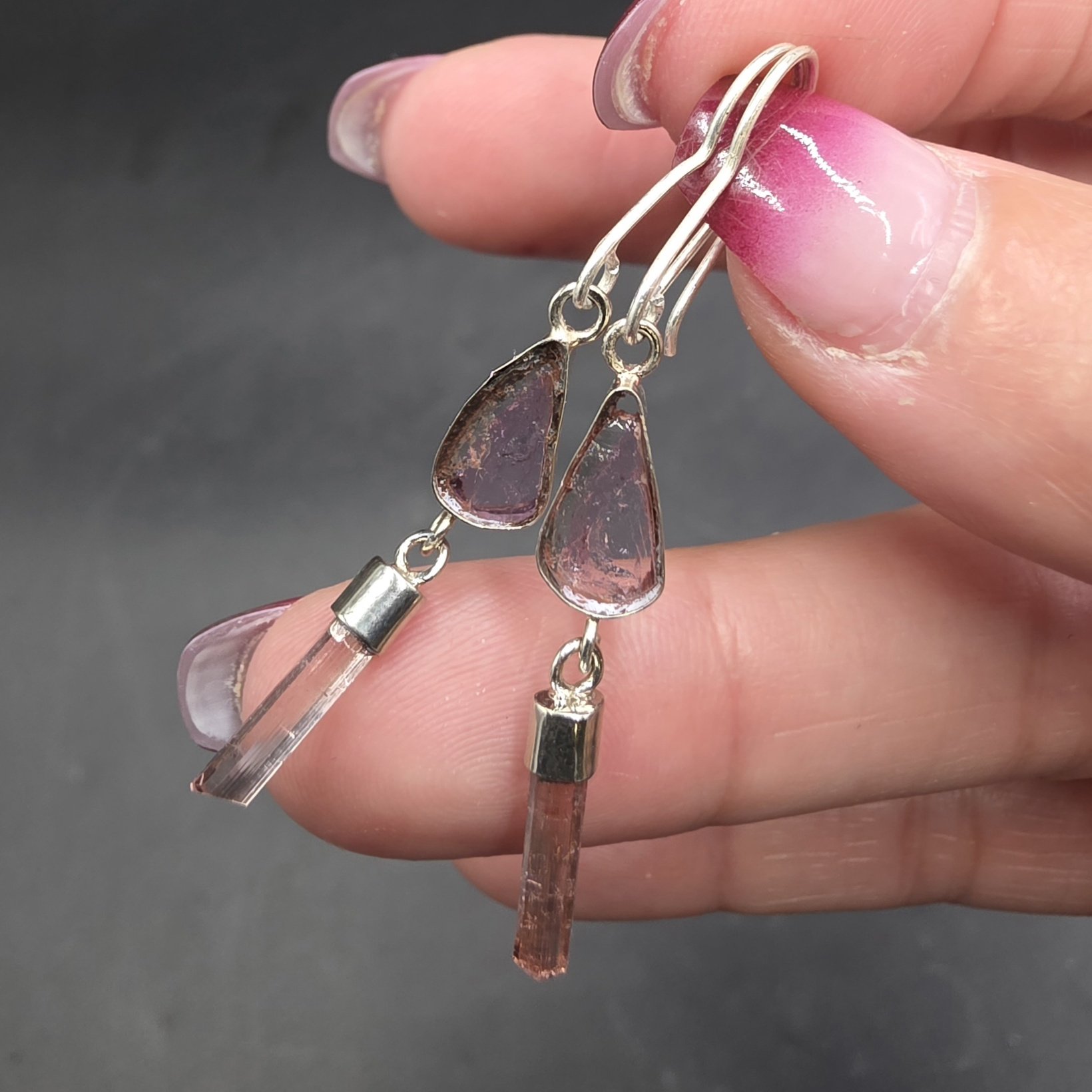Tourmaline Earrings | Afghanistan | WX3B3A13 (AlSi20 9)3- (0,0H,F)4 | Polished Tourmaline - Image 4