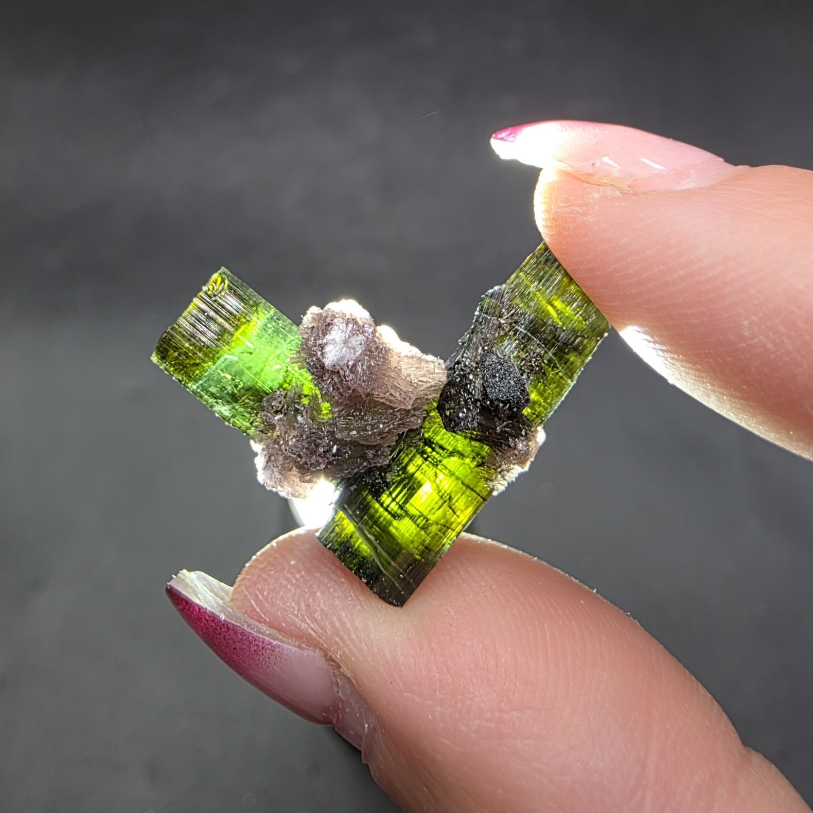 Green Tourmaline | Aricanga, Brazil | CaMg3(Al5Mg)(Si6O18)(BO3)3(OH)3(OH) | Tourmaline Specimen