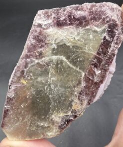Lepidolite Slab | Brazil | K(Li,Al) 3(Al,Si,Rb) 4O 10(F,OH) | Bi-Color Lepidolite Slice