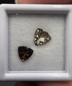 Alternative view of Smoky Quartz Facet Set | Brazil | SiO2 | Faceted Smoky Quartz