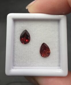 Alternative view of Faceted Garnet Set | Mozambique | Ca3Fe3+2(SiO4)3 | Garnet Facet