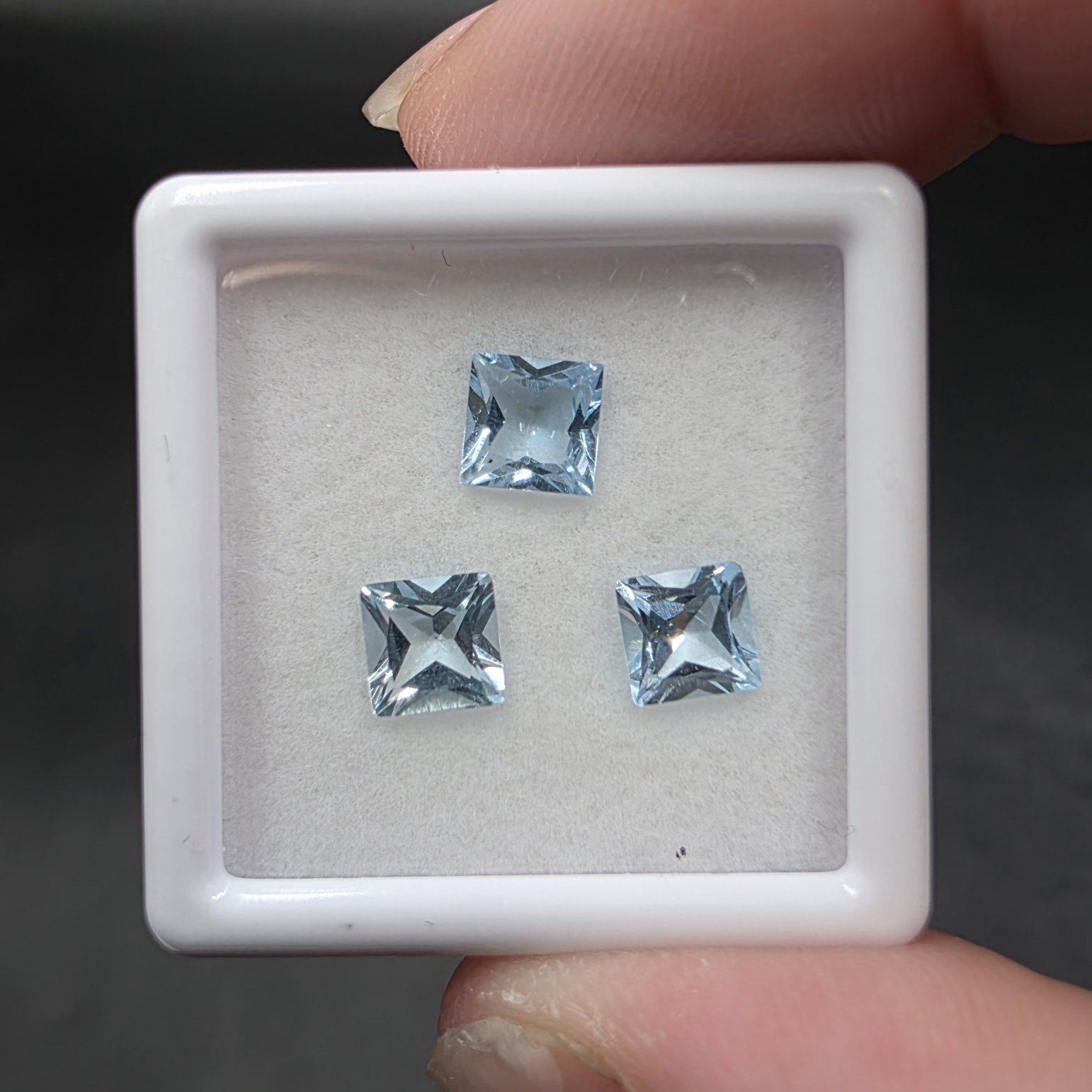 Blue Topaz Facet Set | Brazil | Al2SiO4(F,OH)2 | Faceted Blue Topaz