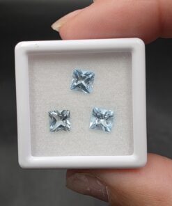 Alternative view of Blue Topaz Facet Set | Brazil | Al2SiO4(F,OH)2 | Faceted Blue Topaz