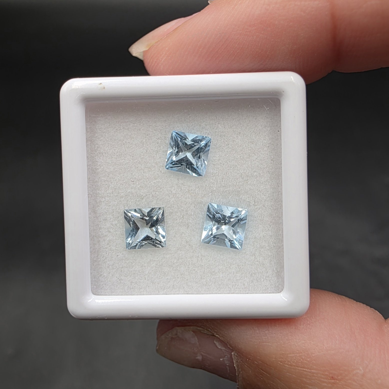 Blue Topaz Facet Set | Brazil | Al2SiO4(F,OH)2 | Faceted Blue Topaz - Image 2