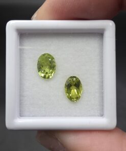 Alternative view of Peridot Facet Set | Sapat Gali, Manshera District, Khyber Pakhtunkwa, Pakistan | (Mg,Fe)₂SiO₄ | Faceted Peridot