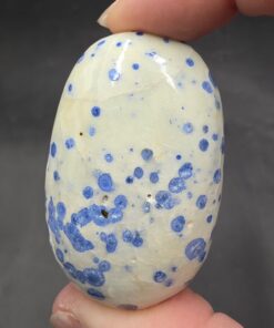 Dot Azurite Palmstone | India | C2H2Cu3O8 | Polished Azurite in Kaolinite