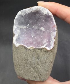 Druzy Quartz Geode | India | SiO2 | Carved Quartz Geode