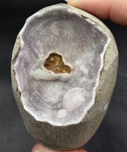 Alternative view of Druzy Quartz Geode | India | SiO2 | Carved Quartz Geode
