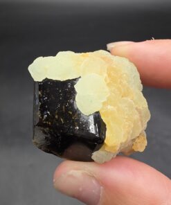 Alternative view of Prehnite with Epidote & Garnet | Mali | Ca2(Al2,Fe)(SiO4)(Si2O7)O(OH) | Prehnite with Epidote Specimen