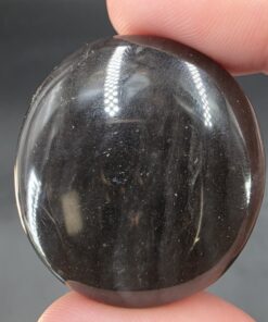 Alternative view of Tektite Palmstone | Caribbean Sea, Greater Antilles Region, Cuba | Iron Tektite | Polished Tektite