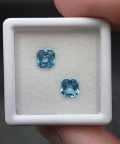 Blue Apatite Facets | Afghanistan | Ca5(PO4)3(OH,F,Cl) | Faceted Blue Apatite