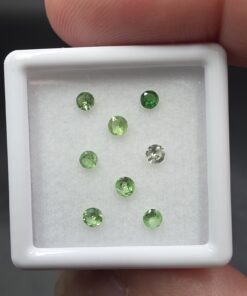 Alternative view of Tsavorite Facet Set | Merelani Hills, Simanjiro District, Manyara Region, Tanzania | Ca3Al2(SiO4)3 | Faceted Tsavorite