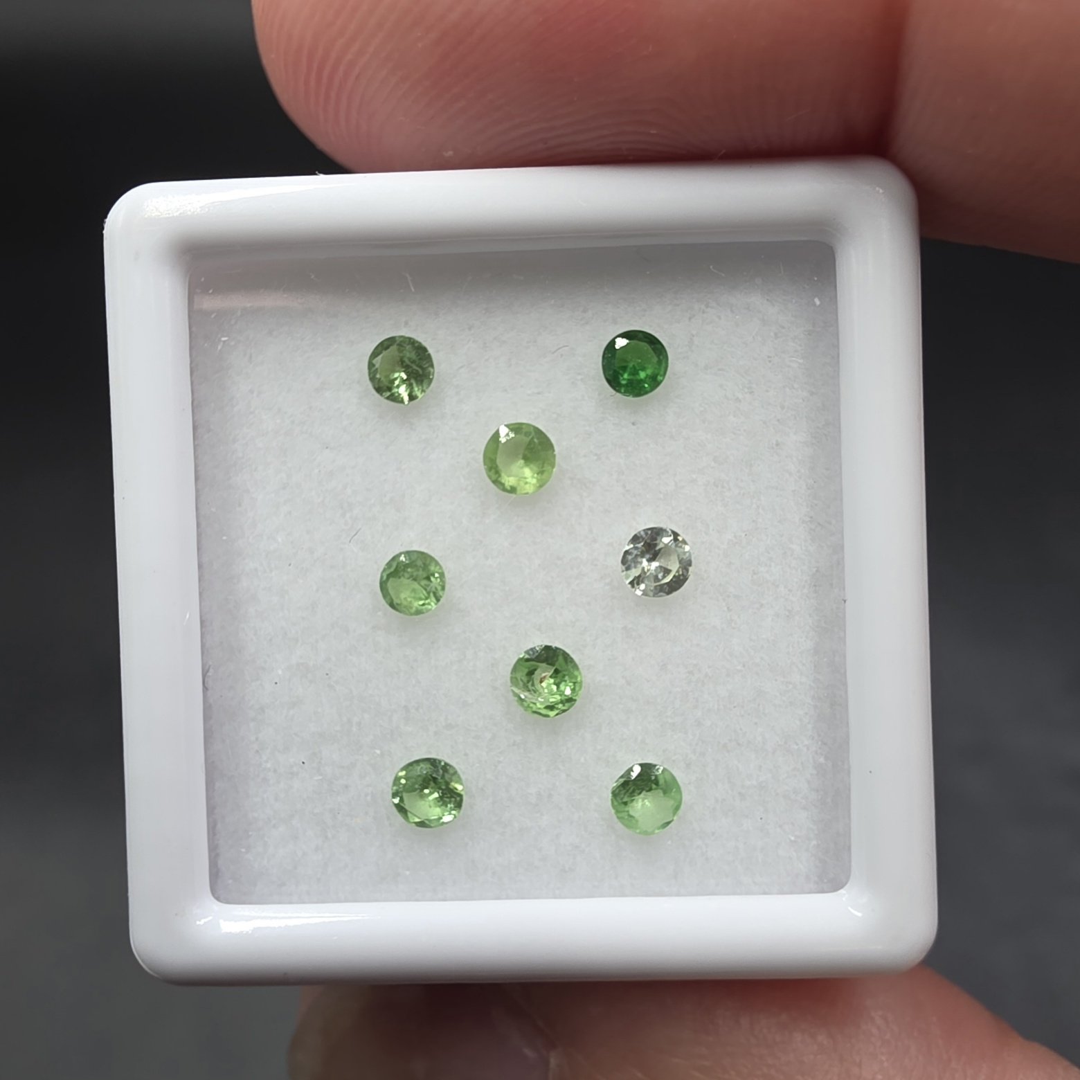 Tsavorite Facet Set | Merelani Hills, Simanjiro District, Manyara Region, Tanzania | Ca3Al2(SiO4)3 | Faceted Tsavorite - Image 2