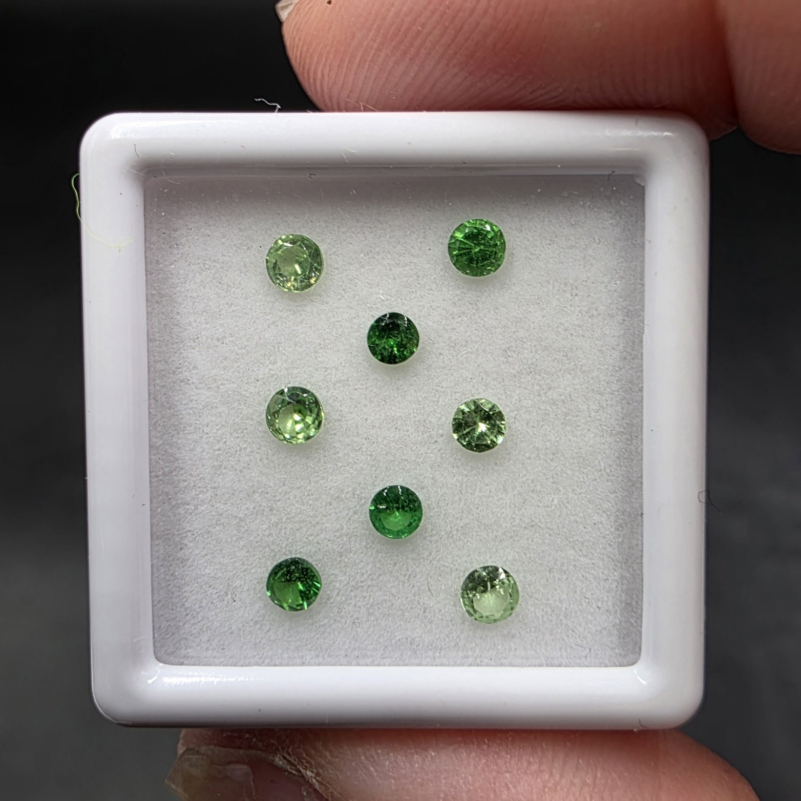 Tsavorite Facet Set | Merelani Hills, Simanjiro District, Manyara Region, Tanzania | Ca3Al2(SiO4)3 | Faceted Tsavorite - Image 4