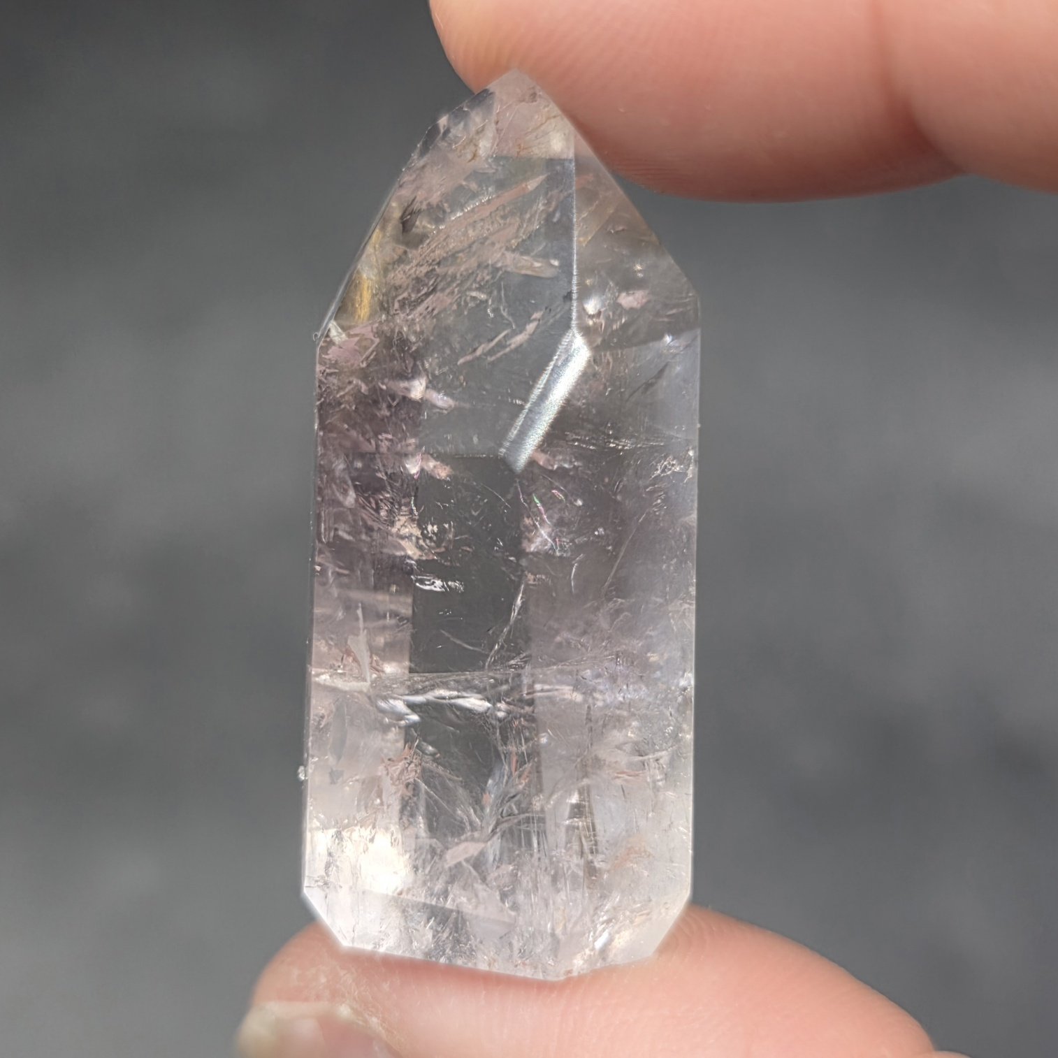 Amethyst with Powellite Tower | Brazil | SiO2 | CaMoO4 | Polished Amethyst - Image 6