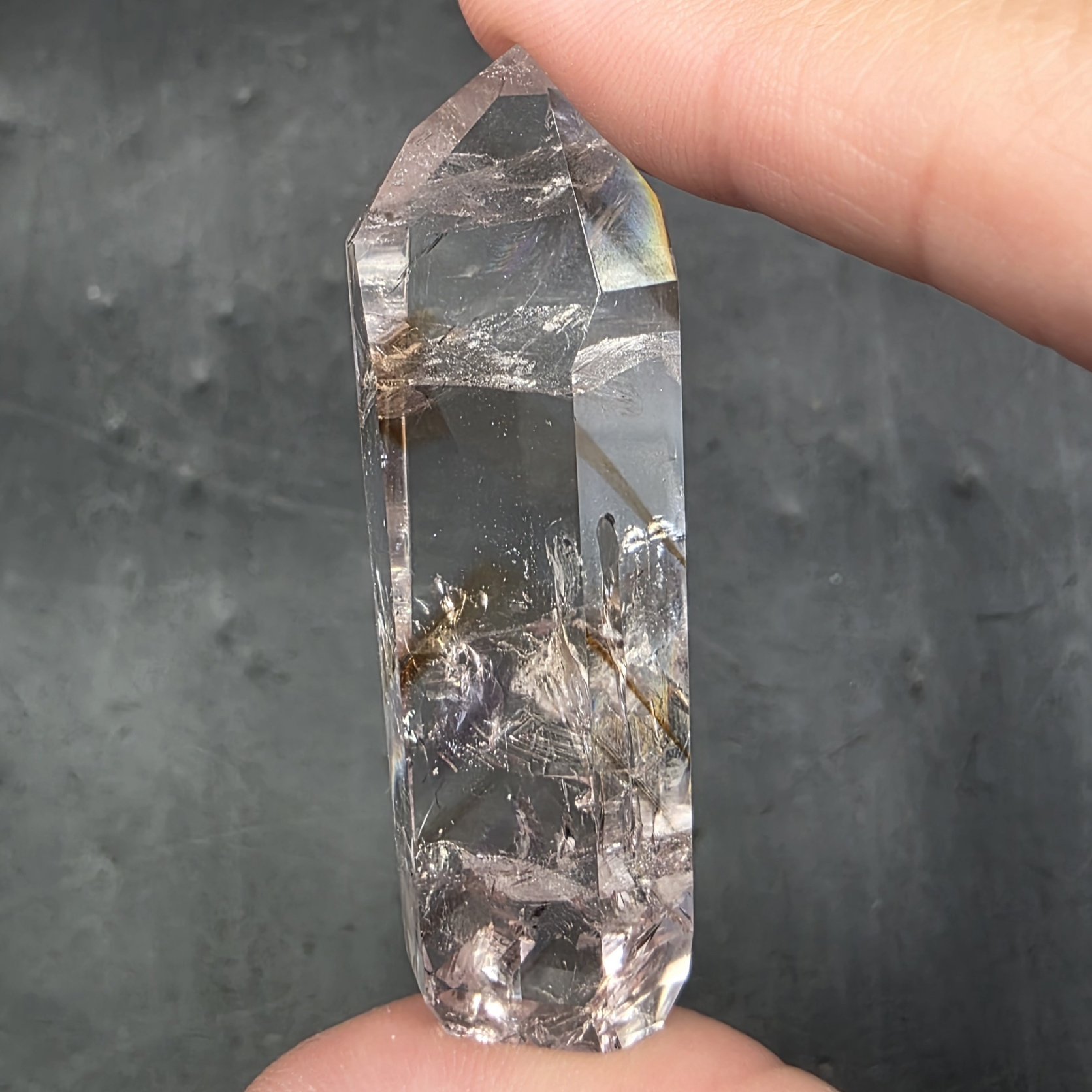 Amethyst with Powellite Tower | Brazil | SiO2 | CaMoO4 | Polished Amethyst - Image 2