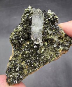 Epidote with Quartz | Turkey | Ca2(Fe,Al)Al2(SiO4)(Si2O7)O(OH) | Epidote Specimen