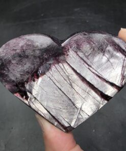 Gem Lepidolite Heart | Brazil | K(Li,Al) 3(Al,Si,Rb) 4O 10(F,OH) | Polished Lepidolite