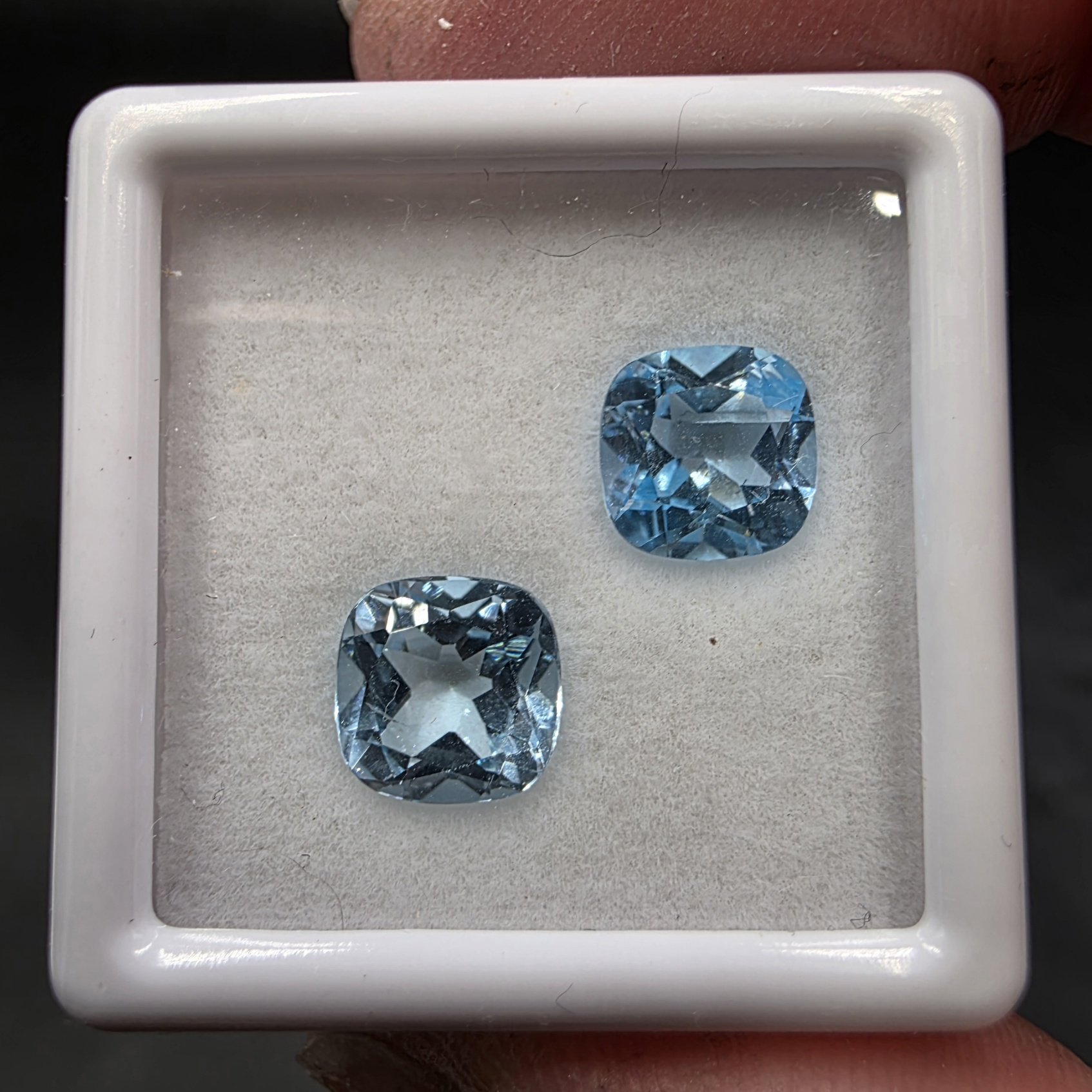 Blue Topaz Facet Set | Brazil | Al2SiO4(F,OH)2 | Faceted Blue Topaz