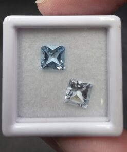 Alternative view of Blue Topaz Facet Set | Brazil | Al2SiO4(F,OH)2 | Faceted Blue Topaz