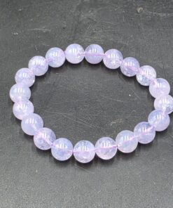 Lavender Moon Quartz Bracelet ~9mm Beads | Bahia, Brazil | SiO2 | Polished Lavender Moon Quartz - Image 3
