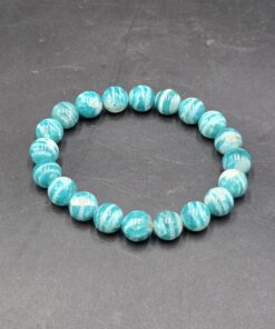 Amazonite Bracelet ~9mm Beads | Russia | KAlSi3O8 | Polished Amazonite - Image 4